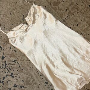 Princess Polly Cream Satin Dress